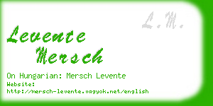 levente mersch business card